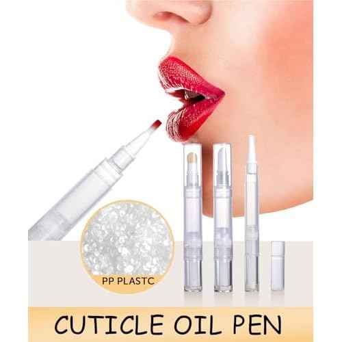 6 Pcs 3ml Empty Cuticle Oil Pen with 4 Pcs Transfer Pipettes - Transparent Nail Oil Twist Pens with Brush Tip for Nail Oil, Eyelash Growth Liquid, Cosmetic Lip Gloss Container Applicators
