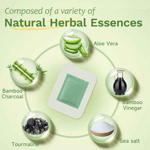 Villsure Deep Cleansing Foot Pads,50 Packs Bamboo Foot Pads. Use during sleep to improve sleep and support body cleansing. May Relieves Stress and Fatigue,It is a good gift for family members.