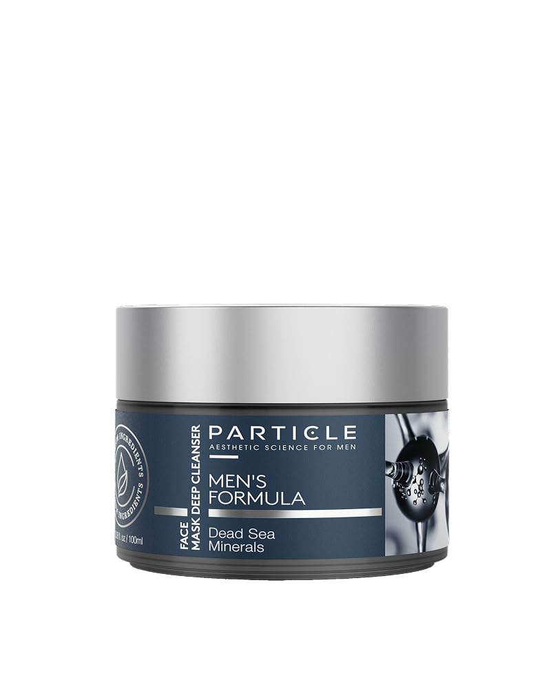 Particle Mineral Face Mask for Men - Hydrating Clay with Charcoal & Aloe Vera | 3.38 FL OZ