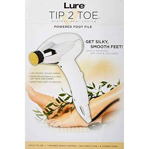 Tip2Toe Electric Callus Remover, White & Silver