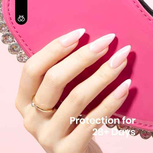 Beetles Rubber Base Gel Nail Polish, 6 Colors Nude Gel Polish Pink Peach Neutral Sheer French Tips Base Colors for Nails Base Flexible U V LED Soak Off Gel Kit for DIY Home Manicure Winter Nail Gifts