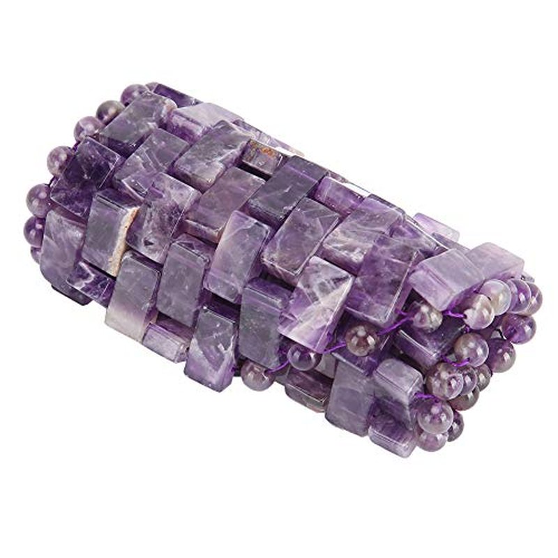 Jade Eye Mask, Jade Stones Cooling Sleeping Eye Mask, Cold Eye Covers for Relief Eye Fatigue (Amethyst)