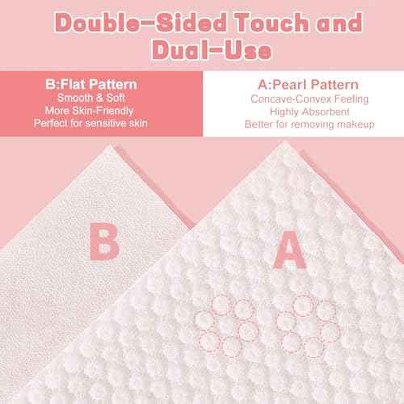 100 Count Disposable Face Towel, Ultra Soft & Thick Washcloths, Biodegradable Facial Towels for Sensitive Skin, Makeup Remover Dry Wipes, Lint-Free Towelettes for Cleansing