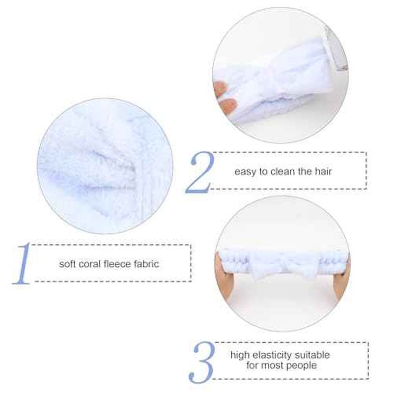 Semato Bachelorette Party Favor Set - Bride & Bridesmaid Spa Headbands (1 Bride + 7 Blue)