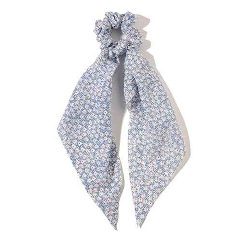 LFOUVRE Elastic Hair Scrunchies and Ribbons - Knotted Bow Hair Ties, Scarf Scrunchies Ponytail Holders for Women and Girls 3pcs