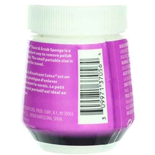 Cutex Nail Polish Remover Twist & Scrub Sponge 1.75 oz - 2 Pack