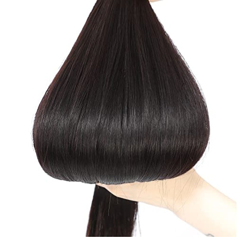 Clip in Hair Extensions Real Human Hair - 9pcs 130g Clip in Human Hair Extensions Straight Natural Soft Thick Remy Extensions Straight Human Hair 18inch Natural Color