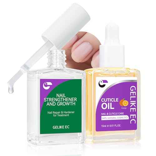Nail Growth Treatment and Cuticle Oil: Orange & Clear (15ml) - Protein Nail Hardener for Weak Nails - Vitamin E Enriched - Fast Growth & Repair - Salon & Home Use
