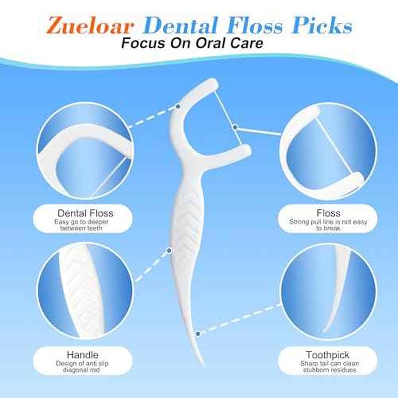 Individually Wrapped Dental Floss Picks, Floss Singles Case,100 Count Tooth Flossers for Travel Hotel Restaurant Party Office Car, Oral Care and Clean Teeth for Adults Kids (100)