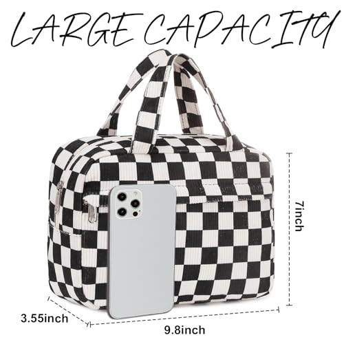 Makeup Bag for Women Cosmetic Bag Large Make Up Organizer Travel Toiletry Bags Waterproof Zipper Tote Pouch Purse for Girls