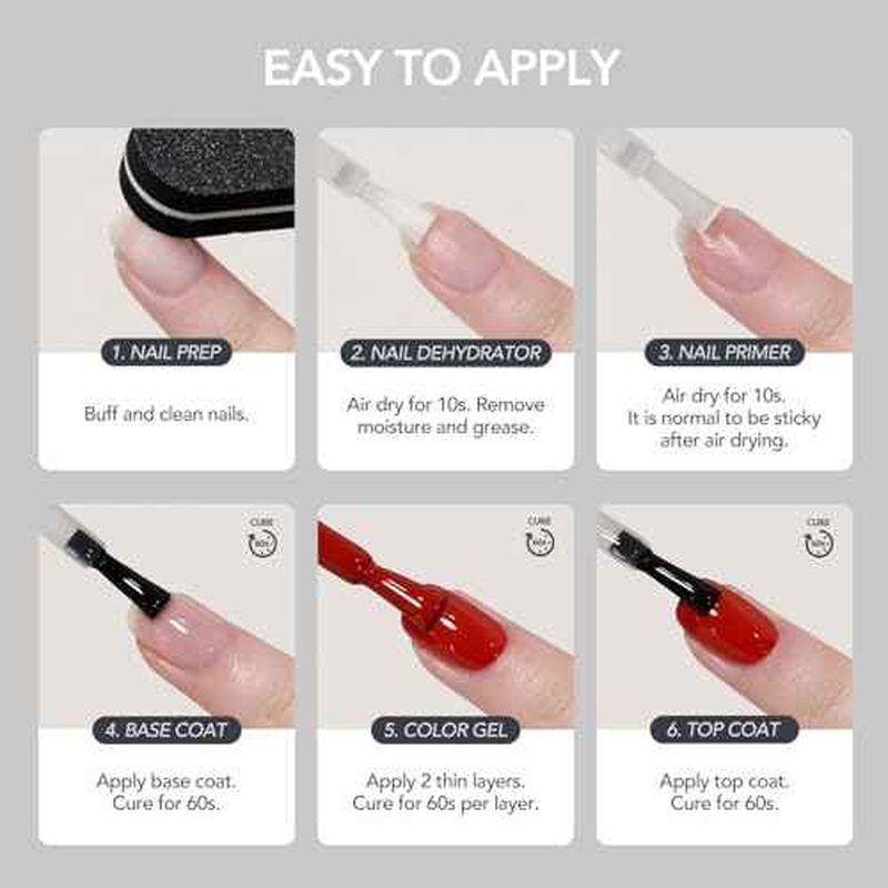 GAOY 2 Pcs Nail Primer, 16ml Acid-Free Natural Nail Prep Bond Primer, Air Dry for Acrylic and Gel Polish