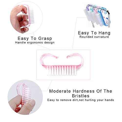 20PCS Handle Grip Nail Brush, Christmas Thanksgiving Gifts for Women Girls
