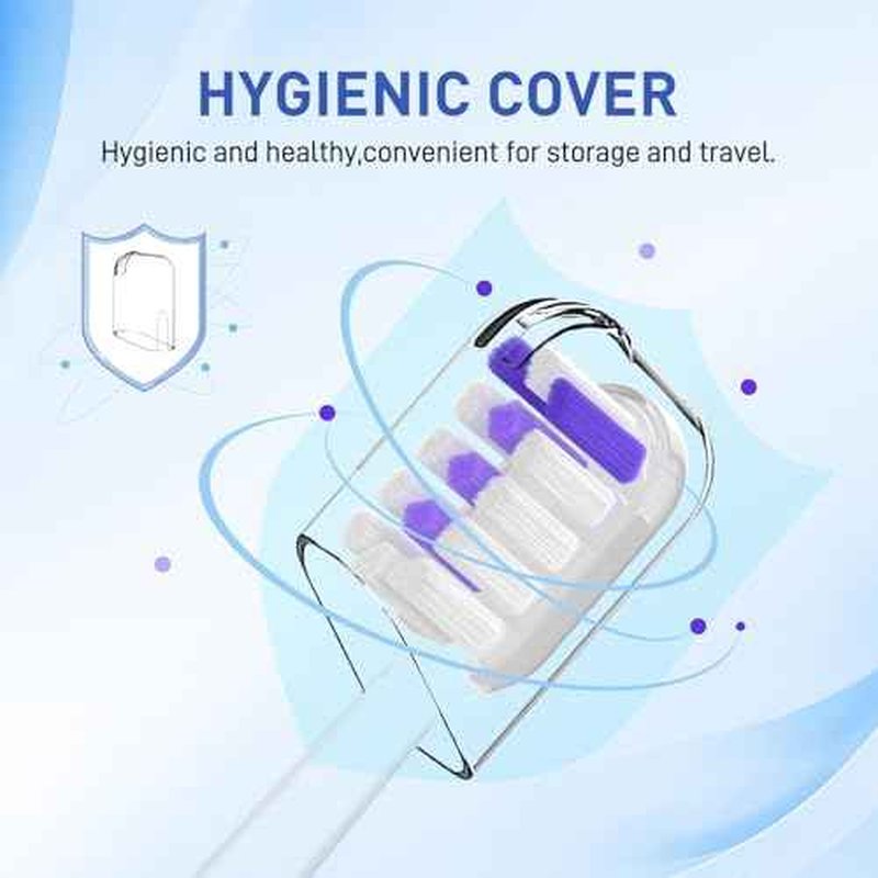 Toothbrush Heads Replacement Compatible with Laifen Wave Electric Toothbrush, Super Clean and Whitening - Transparent, 10 Pack