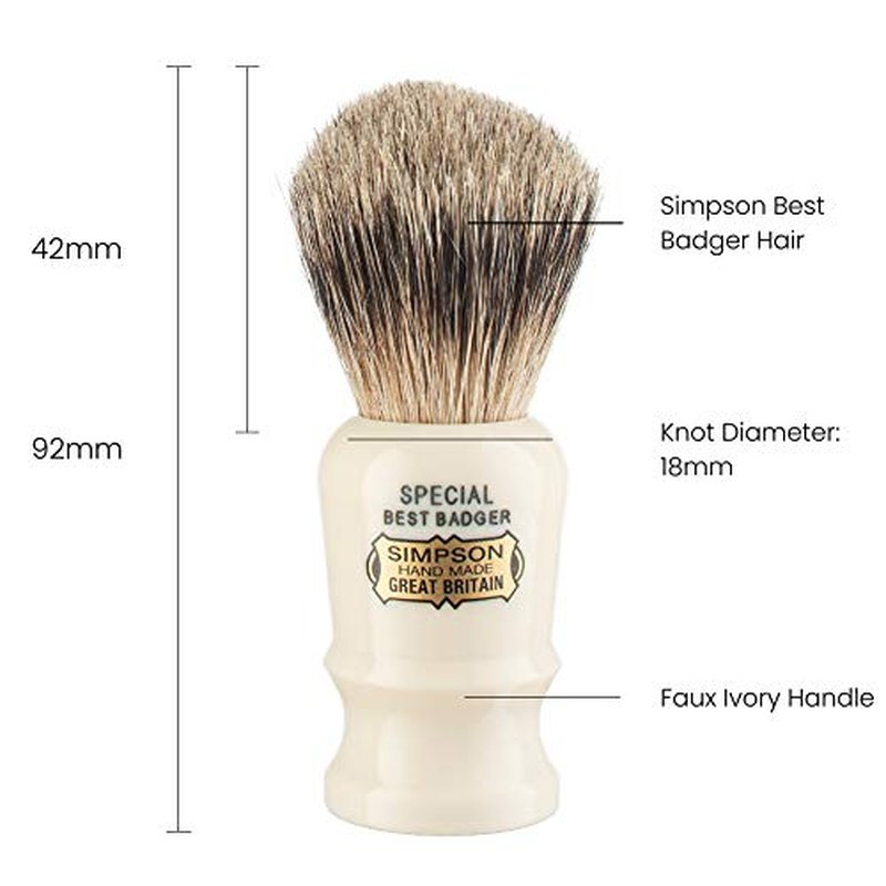 Special S1 Best Badger Shave Brush 90mm shave brush by Simpson