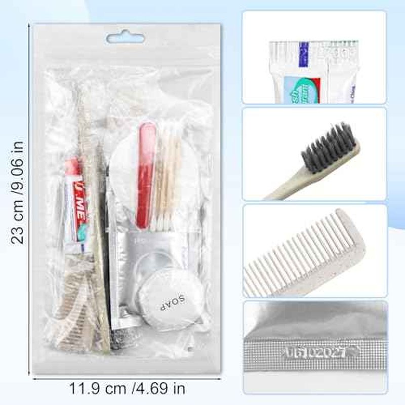 Toiletry Kits Homeless Personal Hygiene Kits for Homeless Care Package Supplies In Bulk, Disposable Travel Size Essential Women Men Toiletries Set for Hotel, Charity,Camping,Travel (100 Pack)