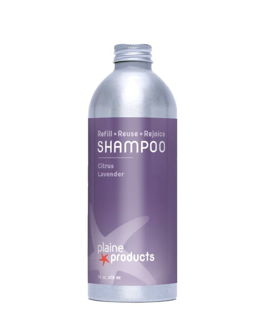 Plaine Products Eco-Friendly Shampoo - Citrus Lavender - Sulfate/Paraben/Phthalate Free, 16 oz (Refill Bottle - No Pump)