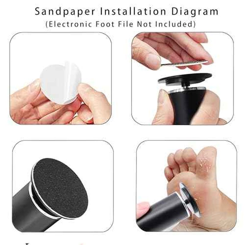 60 Pieces Replacement Sandpaper Discs for Electric Foot File Callus Remover Machine Foot Hard Dead Skin Removal(Smooth 100 Grit)