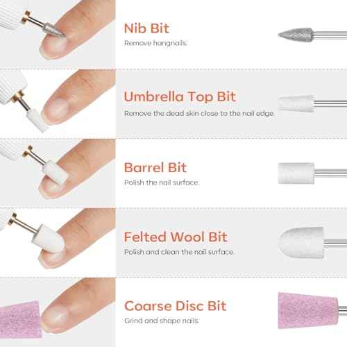 Modelones 24 Pcs Nail Drill Bit Set, 3/32¡± Ceramic Diamond Carbide Nail Drill Bits, Acrylic Gel Nail Bit Kit, Cuticle Remover Bits for Acrylic Gel Dip Powder Nail Manicure Pedicure