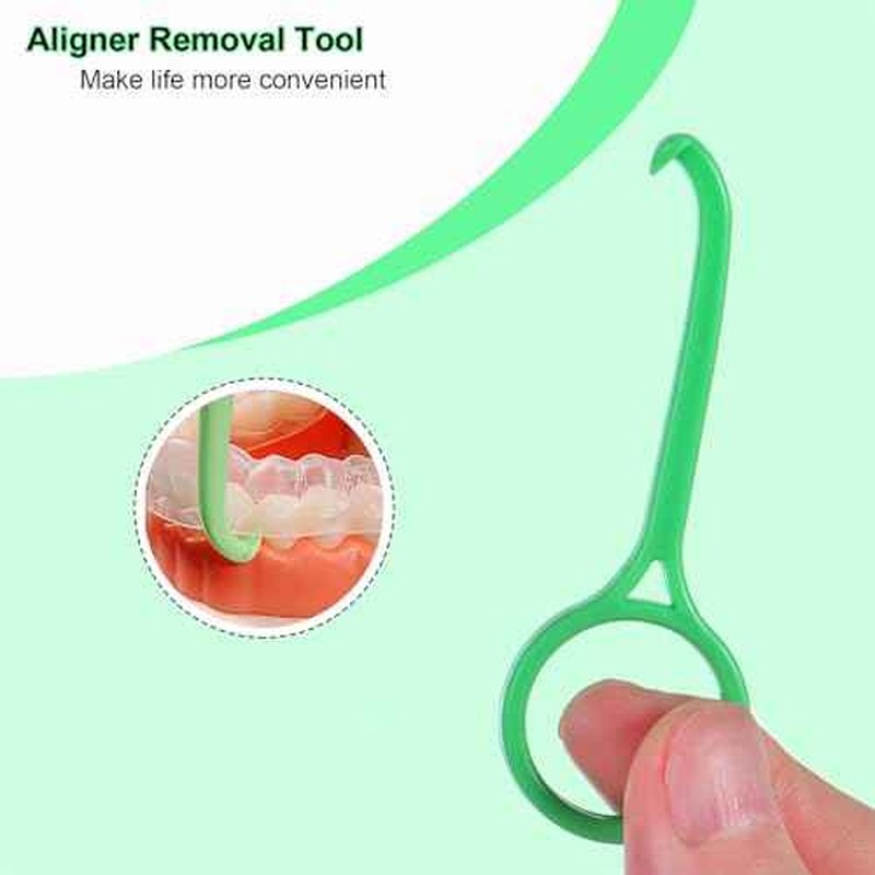 Aligner Removal Tool, Portable Clear Aligner Removal Tool for Invisalign Removable Retainers, Braces, Aligners Remove Hook Pull Tool (8PCS)