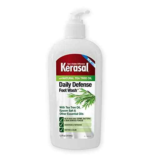 Kerasal Daily Defense Foot Wash Daily Cleanser for Feet, 12 Ounce (Packaging May Vary)