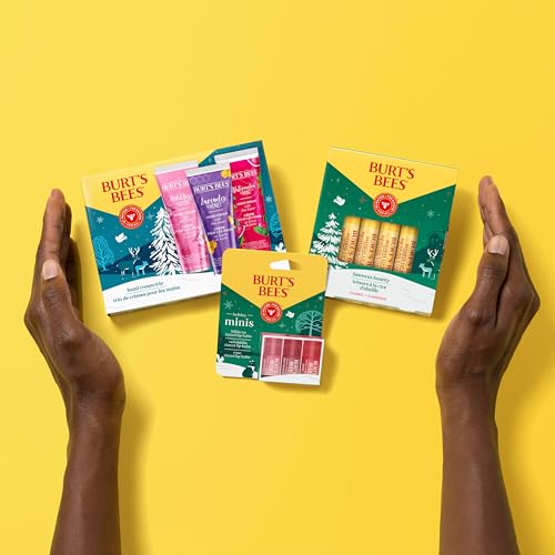Burt¡¯s Bees Christmas Gifts, 4 Lip Balm Stocking Stuffers Products, Beeswax Bounty Classic Set - Original Beeswax Moisturizing Lip Balm (4-Pack)