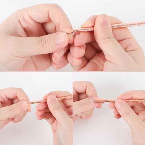 Nail Cuticle Pusher - Stainless Triangle Gel Nail Polish Remover Cuticle Peeler Scraper Remover Tool for Fingernails and Toenails