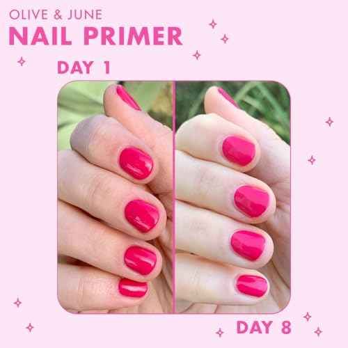 Olive & June Nail Primer | Increase Polish Wear Time by 2?3 Days | Smooths Application & Boosts Durability | 15-Free, Vegan, Cruelty-Free | Nail Prep Formula for Long-Lasting Manicures & Pedicures