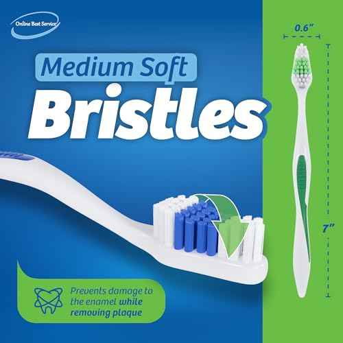 100 Pack Toothbrush Standard Classic Medium Soft Toothbrush Bulk Individually Wrapped