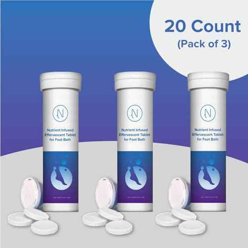 Diabetic Foot Soak Effervescent Tablets Foot Care by Nerve Spa, Anti-Swelling, Rehydrate The Foot, Foot Care Nutrients ? 20 Tablets (3 Tubes)