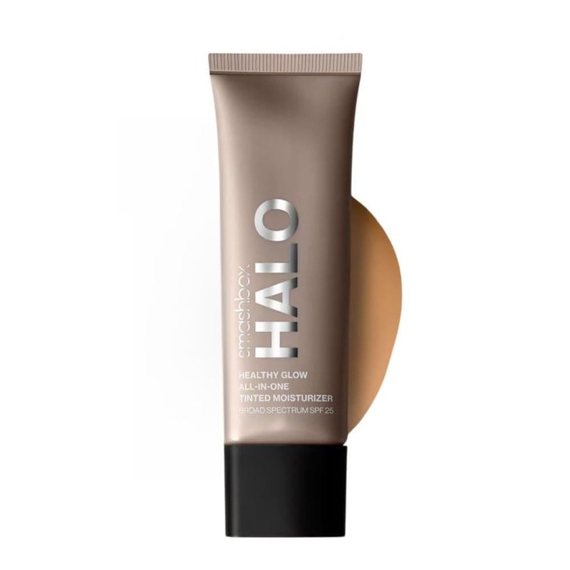Smashbox Halo Healthy Glow All-In-One Tinted Moisturizer SPF 25 | Hydrating, Long Wearing, Tinted Moisturizer with SPF | Hyaluronic Acid, Medium Tan