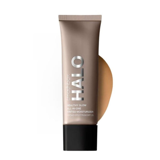 Smashbox Halo Healthy Glow All-In-One Tinted Moisturizer SPF 25 | Hydrating, Long Wearing, Tinted Moisturizer with SPF | Hyaluronic Acid, Medium Tan