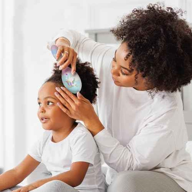 Red by Kiss Unicorn Detangler Brushes, Cute Kids Hairbrush Easy Wet Dry Hair Detangling & Styling, Scalp Massage & Smooth (Oval, Rainbow)