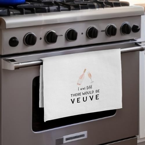 Pink Champagne Gifts Kitchen Towels, Funny Decorative Towels for Home Bar Cart, 16x24in