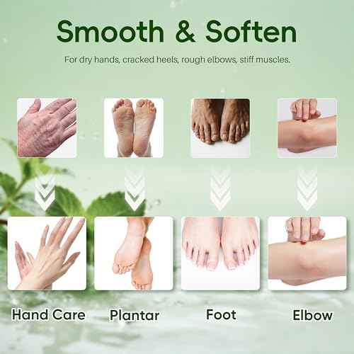 Paraffin Wax Refills-10 Pack Peppermint Scented Paraffin Wax for Hand and Feet, Parrafin Wax Bath Blocks for Wax Machine, Relieves Muscle Fatigue, Deeply Hydrates, Moisturizes and Nourishes