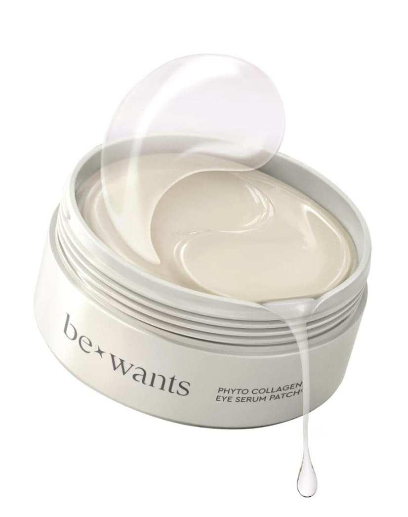 Under Eye Patches for Puffy Eyes | Korean Vegan Collagen Mask with Bamboo Water - 60 Pieces