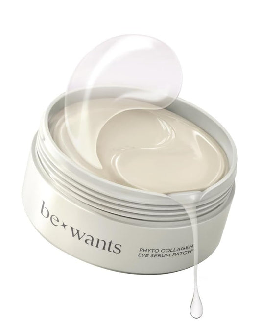 Under Eye Patches for Puffy Eyes | Korean Vegan Collagen Mask with Bamboo Water - 60 Pieces