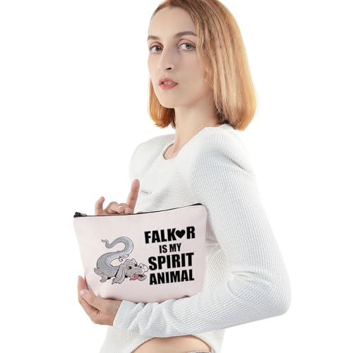 JNIAP Luck Dragon Makeup Bag Fantasy Movie Gifts Luck Dragon Zipper Bag Luck Dragon Merchandise(FALKO mb)