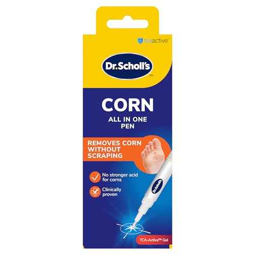 Scholl Corn Removal Pen - Clinically Proven Corn Remover, Pain-Free Treatment with TCA Active Gel for Complete Corn Removal, 1 Pen