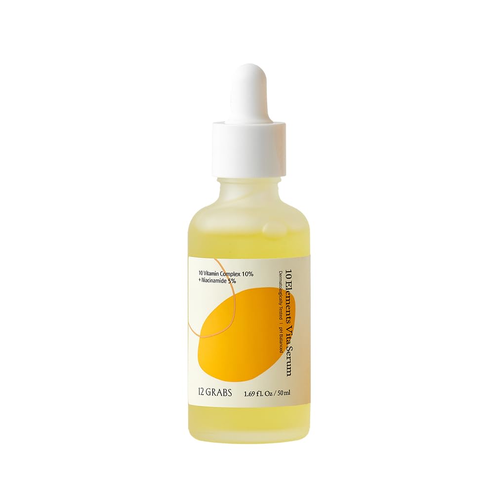 Shift4 10 Elements Vita Serum 50ml ┃ Vitamin Complex 10 Percent ┃ Niacinamide 5 Percent ┃ Daily Soothing Facial Serum ┃ For Sensitive Skin ┃ Non Irritating pH Balanced Skincare