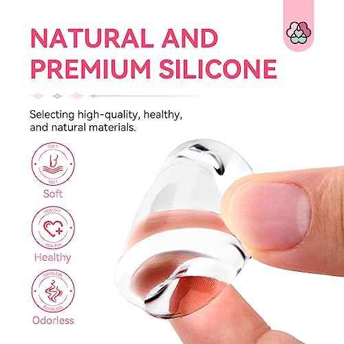 Saviland French Tip Nail Stamp - 4PCS Nail Art Stamper Kit Clear Silicone Nails Stamping Long & Short Jelly Stamper with Scrapers Nails Stamper Kit for French Manicure Nail Art Home DIY Salon