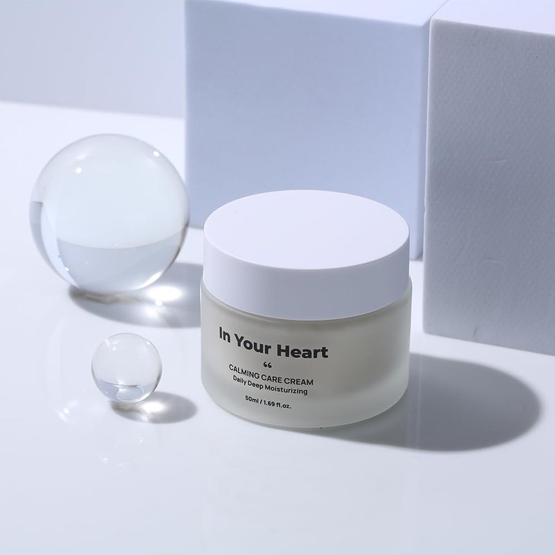 EllieLove Mom In Your Heart Calming Care Cream – Sensitive Skin Moisturizer with Centella, Heartleaf, Tea Tree – Fragrance-Free, Made in Korea, 50ml