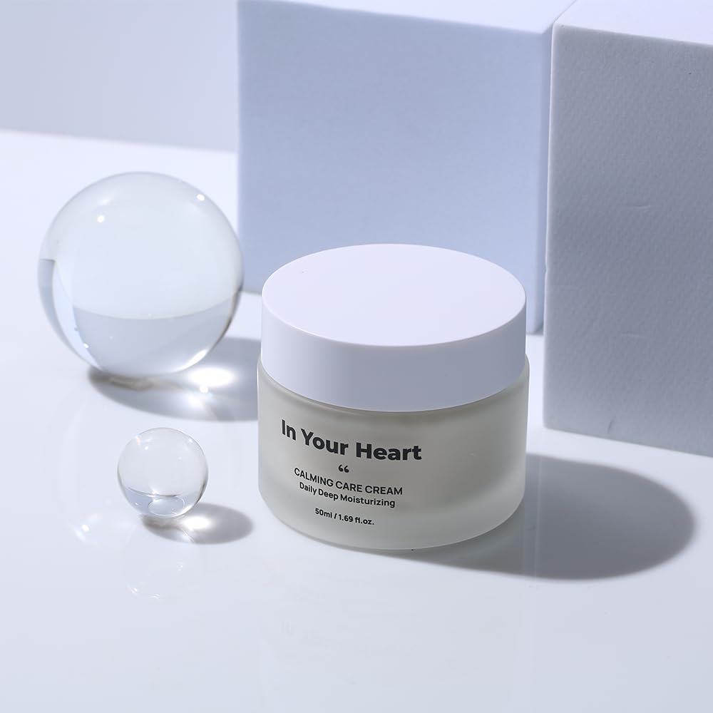 EllieLove Mom In Your Heart Calming Care Cream – Sensitive Skin Moisturizer with Centella, Heartleaf, Tea Tree – Fragrance-Free, Made in Korea, 50ml