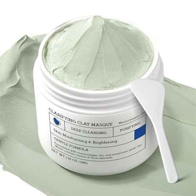 Clay Mask for Face Sensitive Skin: Triple Mud Formula, Deep Pore Cleansing, Hydrating, Oil Balancing, Smoothing, Pore Refining ? 3.88 Oz