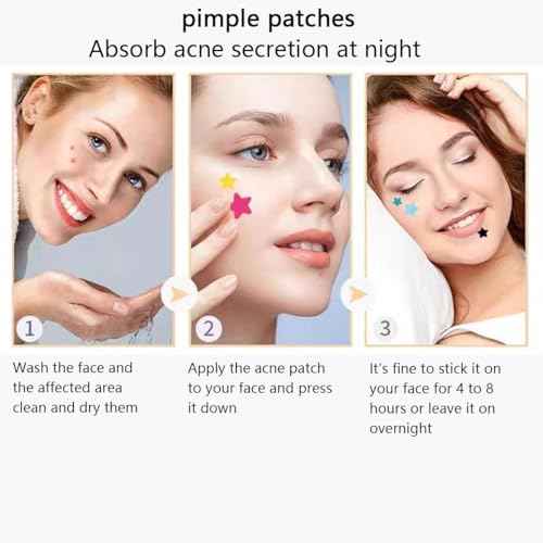 Star Pimple Patches for Face w/Hydrocolloid, Salicylic Acid &Tea essential oil 240 Patches, Hydrocolloid Acne Patch,-03