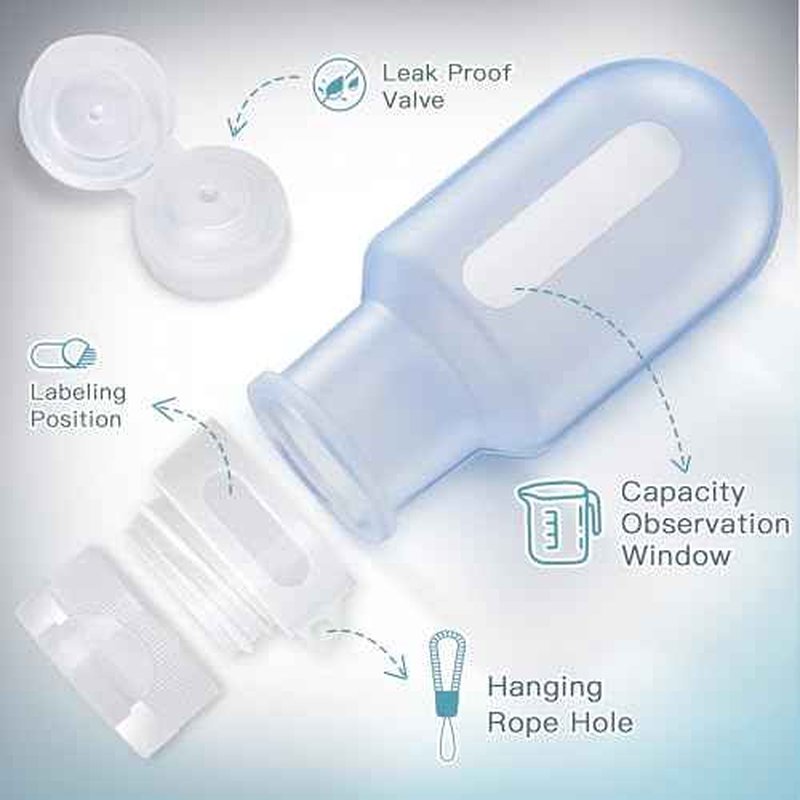 Silicone Clear Travel Bottles for Toiletries,Leak Proof Squeezable Travel Size Containers,TSA-compliant Travel Essentials,2oz,4 Pcs,blue