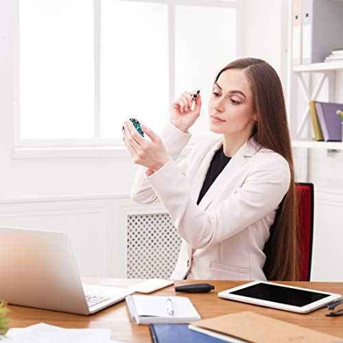 Beaufy Compact Mirror Set Small Travel Magnifying Pocket Mirrors for Purse Handheld Mini Folding Portable with 1x/2x Magnification for Women Girls Men Pack of 6