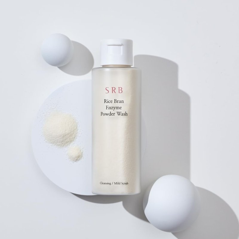 SRB Stabilized Rice Bran Enzyme Powder Wash - Exfoliating Face Wash with Enzymes for Sensitive and Acne Skin - Hydrating Collagen Rice Cleansing Powder (2.46oz)