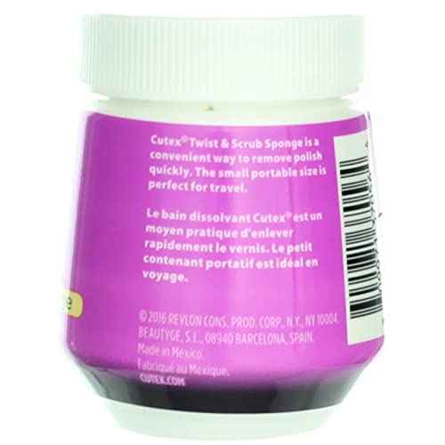 Cutex Nail Polish Remover Twist & Scrub Sponge 1.75 oz - 2 Pack