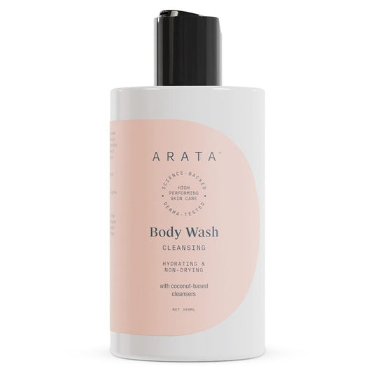 Arata Hydrating Body Wash - Ayurvedic Coconut & Citrus Formula | All-Natural, Vegan & Cruelty-Free | Gentle Cleanser for All Skin Types - 10 Fl Oz