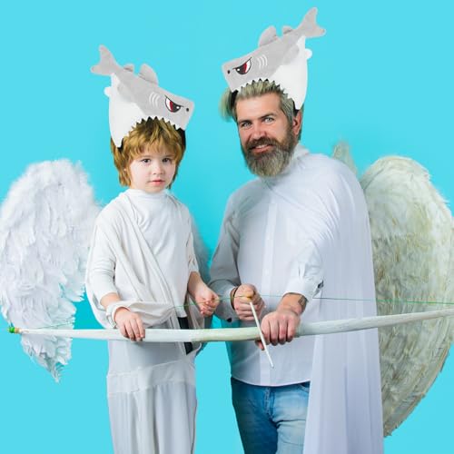 KHC-KHF Shark-Headband Funny-Hat Halloween Shark Funny Hairband Plush Headband Ocean Animal Costume Accessories Woman Man